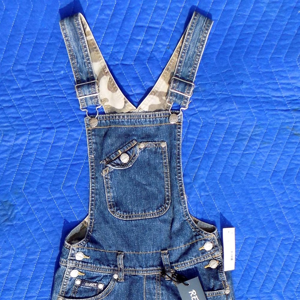 Revolt Jeans Stone Wash Overalls - Size 10